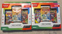 Pokemon TCG First Partner Illustration Collection Series 1 2 Box Lot Promo Boos… - Image 1