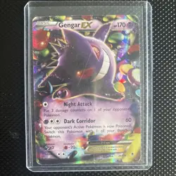 2 Pokemon Gengar EX 34/119 XY - Full Art Ultra Rare 170 HP/DMG EX HEAVILY PLAYED - Image 3