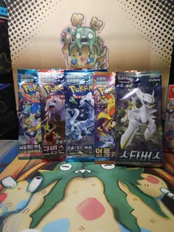 5 Pack Lot Pokemon TCG Korean Packs! 5 Sealed Booster Packs USA - Image 2