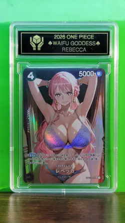 REBECCA Waifu Goddess Prismatic Refractor Card CUSTOM MADE Black Label - Image 3