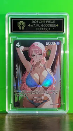 REBECCA Waifu Goddess Prismatic Refractor Card CUSTOM MADE Black Label - Image 5