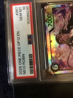 2025 One Piece OP12 En Nico Robin #087 PSA 10 Gem Mint - Image 2