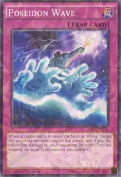 Yugioh! LP Poseidon Wave - BP03-EN223 - Shatterfoil - 1st Edition Lightly Played - Image 1
