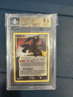 2021 POKEMON CELEBRATIONS CLASSIC COLL #17 UMBREON-GOLD STAR Beckett BGS 9.5 Gem - Image 1