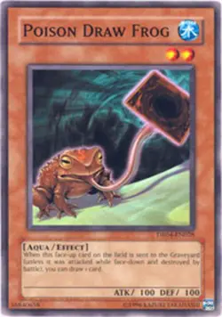 Yugioh! LP Poison Draw Frog - DR04-EN028 - Common - Unlimited Edition Lightly Pl - Image 1