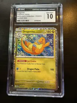 Dragonite 012/015 McDonald's 2024 Holo CGC 10 Pokemon - Image 1