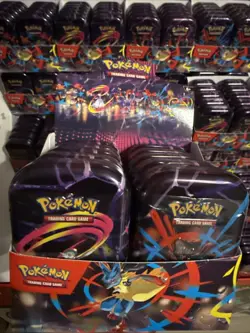 SEALED Pokemon TCG: Mega Evolution Heroes Mini Tins (Set Of 10) DISPLAY BOX - Image 2