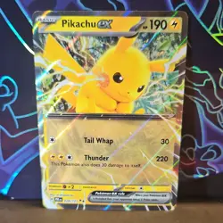 Pokemon TCG Pikachu EX 028/131 Sv: Prismatic Evolutions Rare Holo 190 HP - Image 1