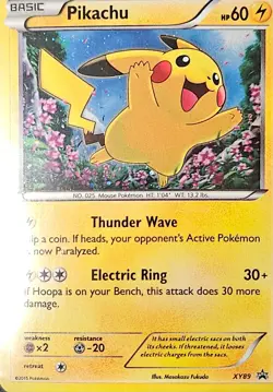 2015 Pokemon XY Pikachu Promo Holo Black Star Breakthrough XY89 NM - Image 1