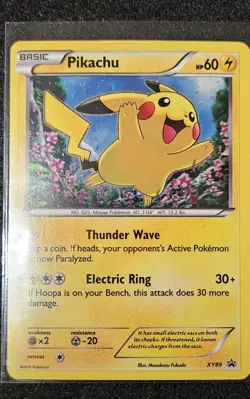 2015 Pokemon XY Pikachu Promo Holo Black Star Breakthrough XY89 NM - Image 2