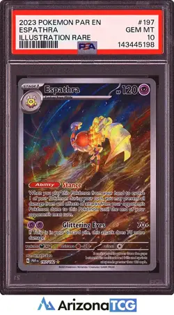 Pokemon 2023 Espathra 197/182 Illustration Rare Paradox Rift GEM MINT PSA 10 - Image 1
