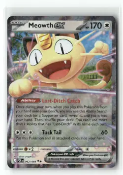 Meowth ex 062/088 Double Rare Perfect Order Pokemon Holo Near Mint - Image 1