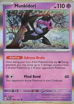Pokemon TCG #095 /167 Munkidori Rare Holo Twilight Masquerade - Image 1