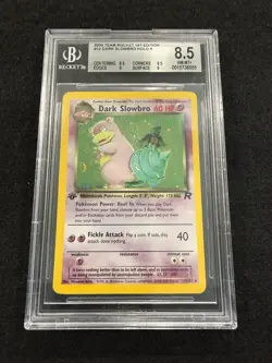 Pokemon Dark Slowbro Holo 12/82 from Team Rocket 1st Edition in a BGS 8.5! Subs! - Image 1