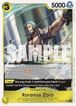 Roronoa Zoro (Judge Pack Vol. 6) UC One Piece Promotion Cards OP10-113 NM - Image 1