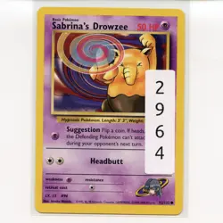 Pokemon TCG Sabrina's Drowzee 092/132 WotC Gym Heroes Regular Card EN-LP 2000 - Image 3
