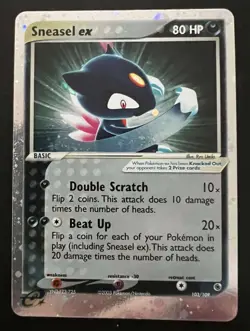 POKEMON EX RUBY & SAPPHIRE SNEASEL EX HOLO 103/109 CARD LP - Image 1