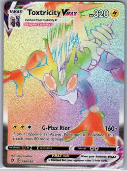 Toxtricity VMAX 196/192 SWSH02: Rebel Clash - Pokemon Card - NM - Image 1