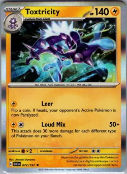 Toxtricity 072/197 Holo SV03: Obsidian Flames - Pokemon Card - NM - Image 1