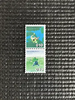 Oddish & Caterpie Pokemon Stamp Card Japanese Shogakukan Nintendo Game Anime - Image 1