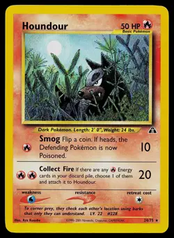 Pokemon Card - Houndour Neo Discovery 24/75 Rare - Image 1