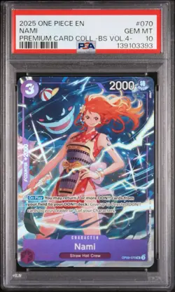 Nami OP09-070 Premium Card Collection Vol.4 Foil PSA 10 One Piece - Image 1