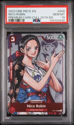PSA 10 Nico Robin ST01-008 Premium Card Collection 25th Edition Eng One Piece - Image 1