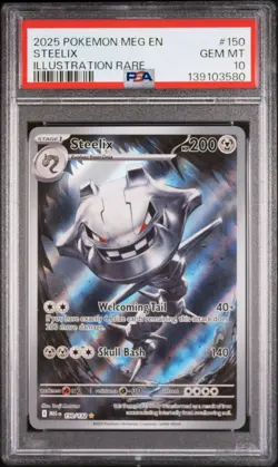 PSA 10 Steelix 150/132 - Mega Evolution - Graded Pokemon Card - Image 1
