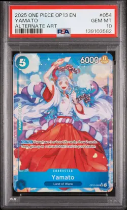 Yamato One Piece Card Game OP13 054 Alternate Art PSA 10 - Image 1