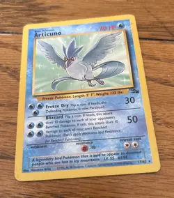 1999 Wizards Pokemon Fossil Unlimited Articuno 17/62 Non-Holo LP - Image 1