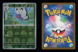 BUTTERFREE (POKEBALL REVERSE HOLO) UNCOMMON 012/165 151 POKEMON NM - Image 3