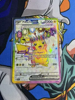 Pokemon TCG Pikachu Ex Sv08: Surging Sparks 219/191 Ultra Rare Holo 300 HP - Image 1