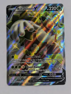 Rillaboom V SV105/SV122 Shining Fates: Shiny Vault Holo Pokemon TCG NM - Image 1