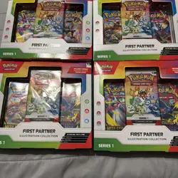 LOT OF 4 Pokemon TCG First Partner Illustration Collection Series 1 Sealed 🔥 - Image 4