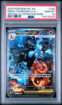 Pokemon 2025 Mega Charizard X ex 125/094 SIR Phantasmal Flames GEM MINT PSA 10 - Image 1