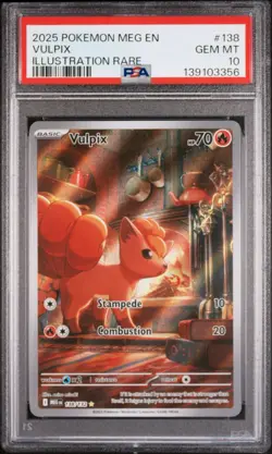 PSA 10 - Vulpix 138/132 Illustration Rare MEG Mega Evolution - Pokemon - Image 1