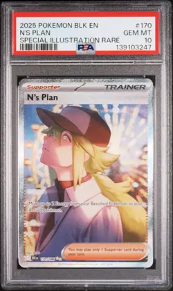 N's Plan 170/086 Special Illustration Rare Blk En-black Bolt Pokemon PSA 10 - Image 1