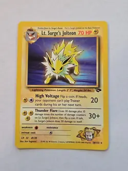 Lt. Surge's Jolteon 28/132 Gym Challenge Regular Pokemon - Image 1