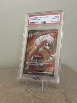 PSA 10 GEM MINT Japanese Lycanroc ex 090/073 Triplet Beat FA SR Holo Pokemon TCG - Image 1