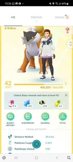 Pokemon Go (Stage 42 ) Shiny Raikou ( 16 Legendary ) - Image 1