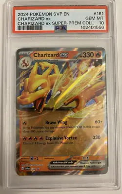 2024 POKEMON CHARIZARD EX 161 BLACK STAR PROMO Super Premium Collection PSA 10 - Image 1