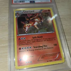 HEAVY HOLO BLEED ERROR PSA 7 Charizard 19/113 Legendary Treasures Cosmos Pokemon - Image 2