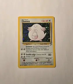 Chansey 3/130 Holo Rare Pokemon Base Set 2 LP - Image 1