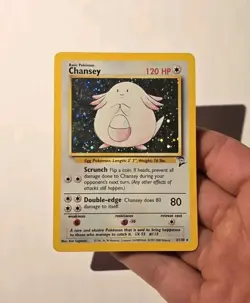 Chansey 3/130 Holo Rare Pokemon Base Set 2 LP - Image 3