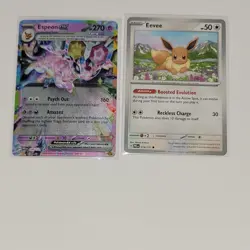 Espeon ex 270 HP Pokemon Prismatic Evolutions NM Ultra Rare plus evee - Image 2