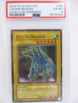 YUGIOH - LUSTER DRAGON - LOD-050 - LEGACY OF DARKNESS - UNLIMITED - PSA 6 - Image 1