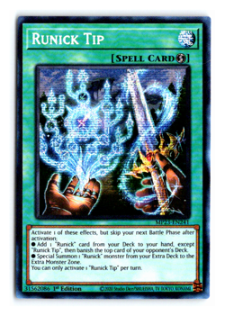 Runick Tip - MP23-EN241 - Prismatic Secret Rare 1st Edition Yugioh - Image 1