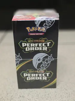 Pokemon TCG Mega Evolution Perfect Order Half Booster Box 18 Packs - Sealed - Image 1