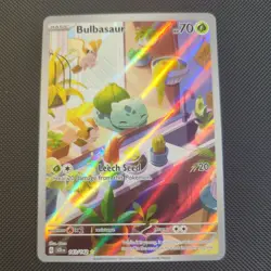 Pokemon TCG Bulbasaur Stellar Crown Illustration Holo Card 143/142 - Image 1