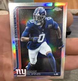 Topps Chrome 2025 Brian Burns Giants light board logo!!! #234 NFL Football Card - Image 1